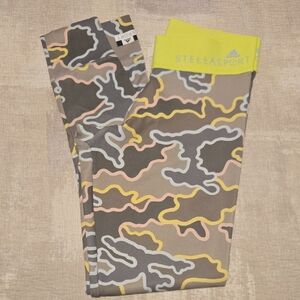 Adidas by Stella McCartney Camo Leggings - Yellow and Gray